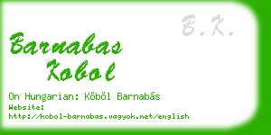 barnabas kobol business card
